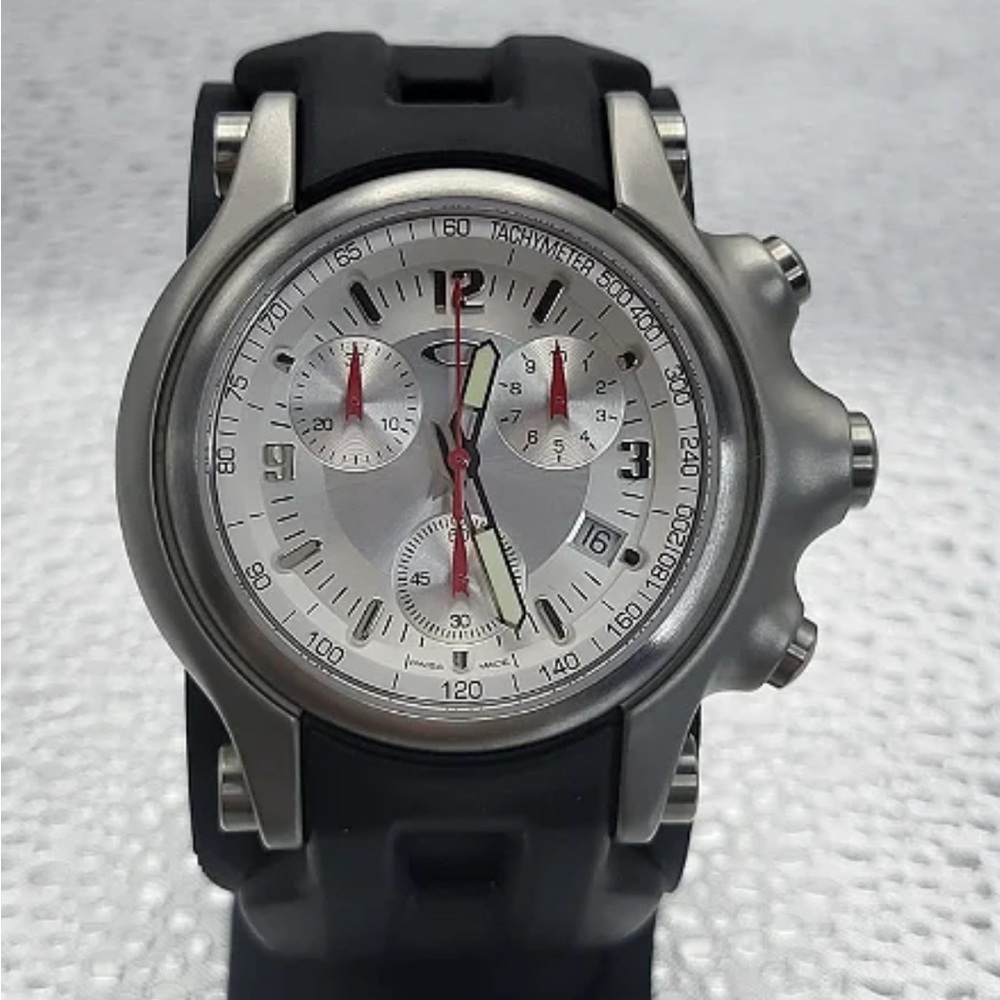 Silver and Black Wearable Tech Watch